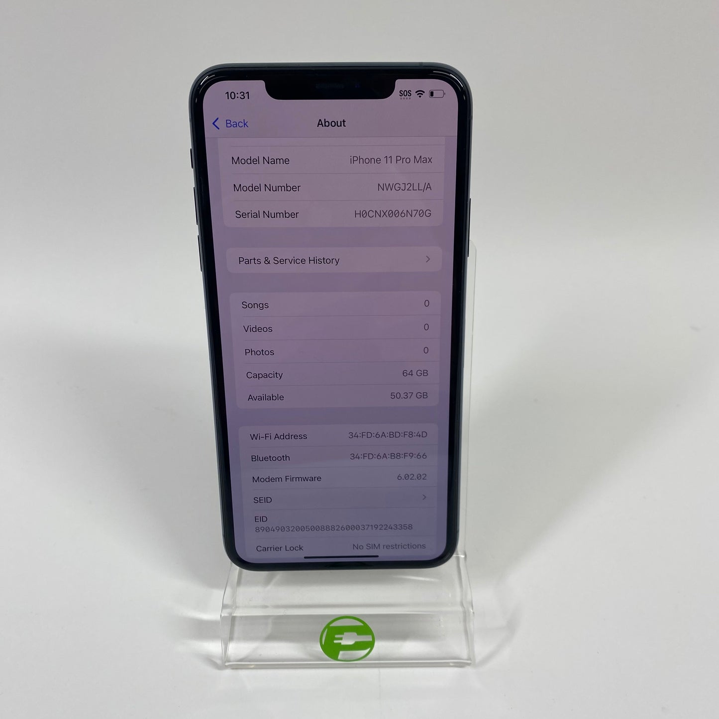 Factory Unlocked Apple iPhone 11 Pro Max 64GB Alpine Green 100% Battery Health