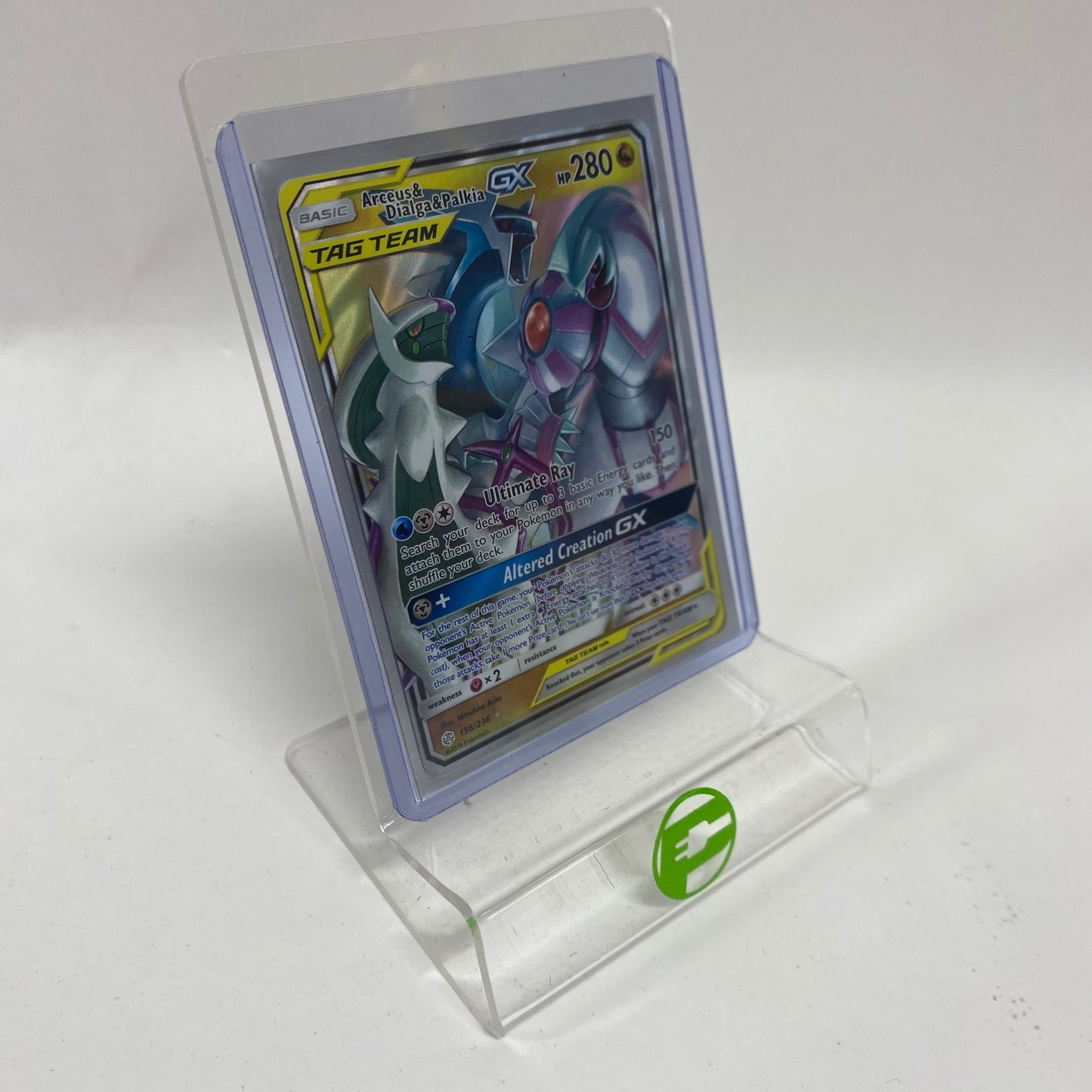 Pokémon TCG Cosmic Eclipse Arceus & Dialga & Palkia GX 156/236 English