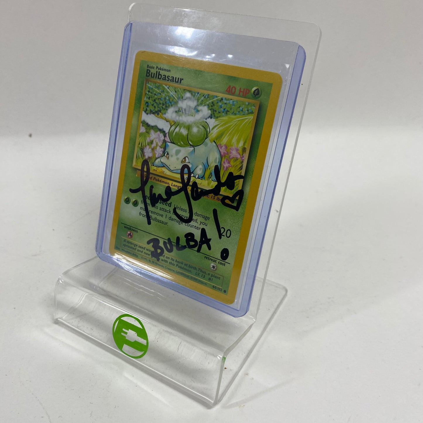 Pokémon TCG Base Set Bulbasaur (Signed by Tara Sands) 44/102 English