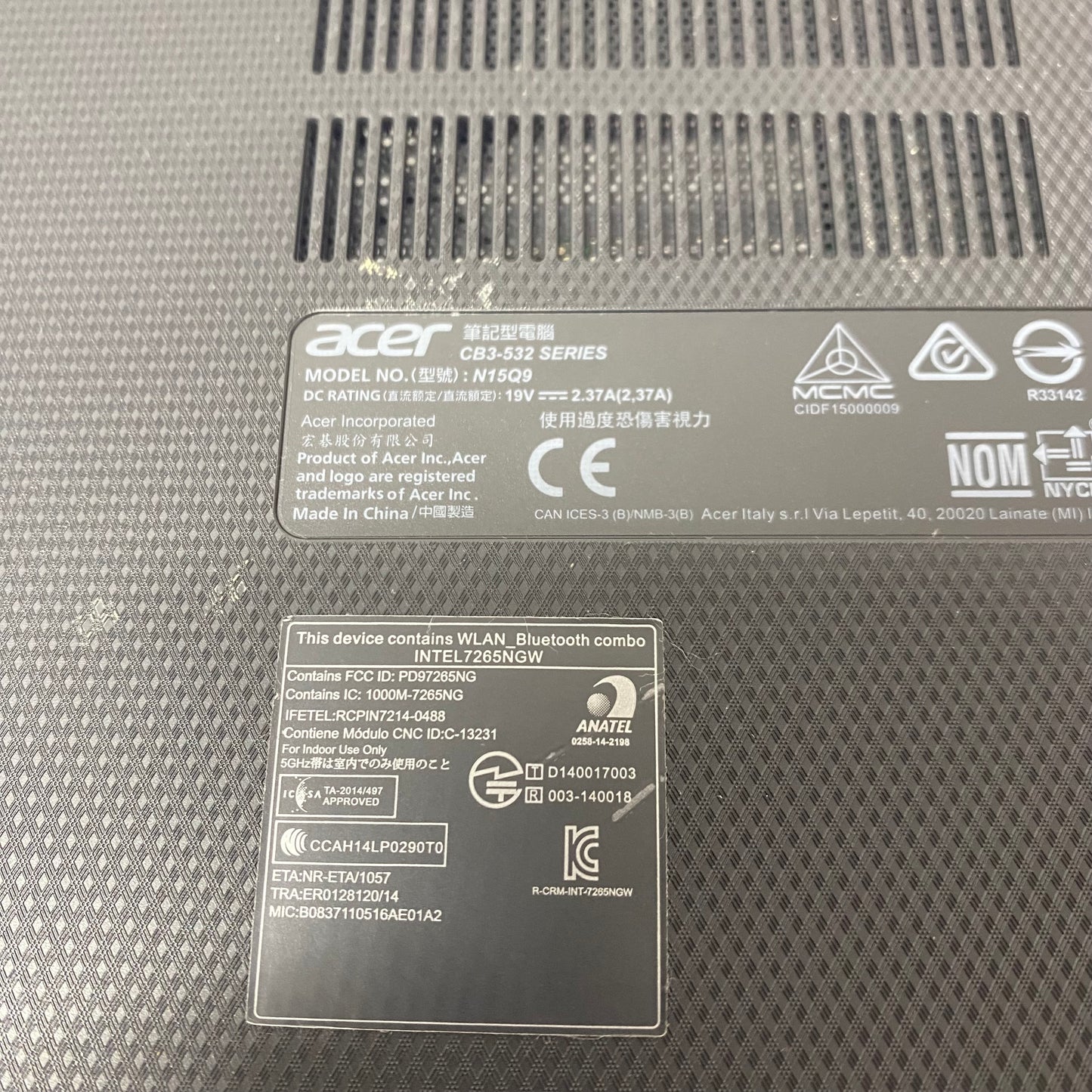 Acer Chromebook 315 N15Q9 15.6" Intel Atom x5-E8000 1.04Ghz 4GB RAM 32GB SSD