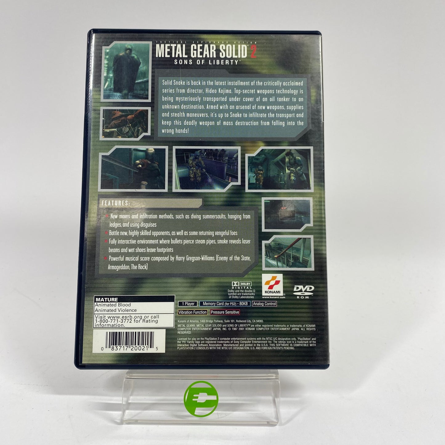Metal Gear Solid 2 (Sony PlayStation 2 PS2, 2001)