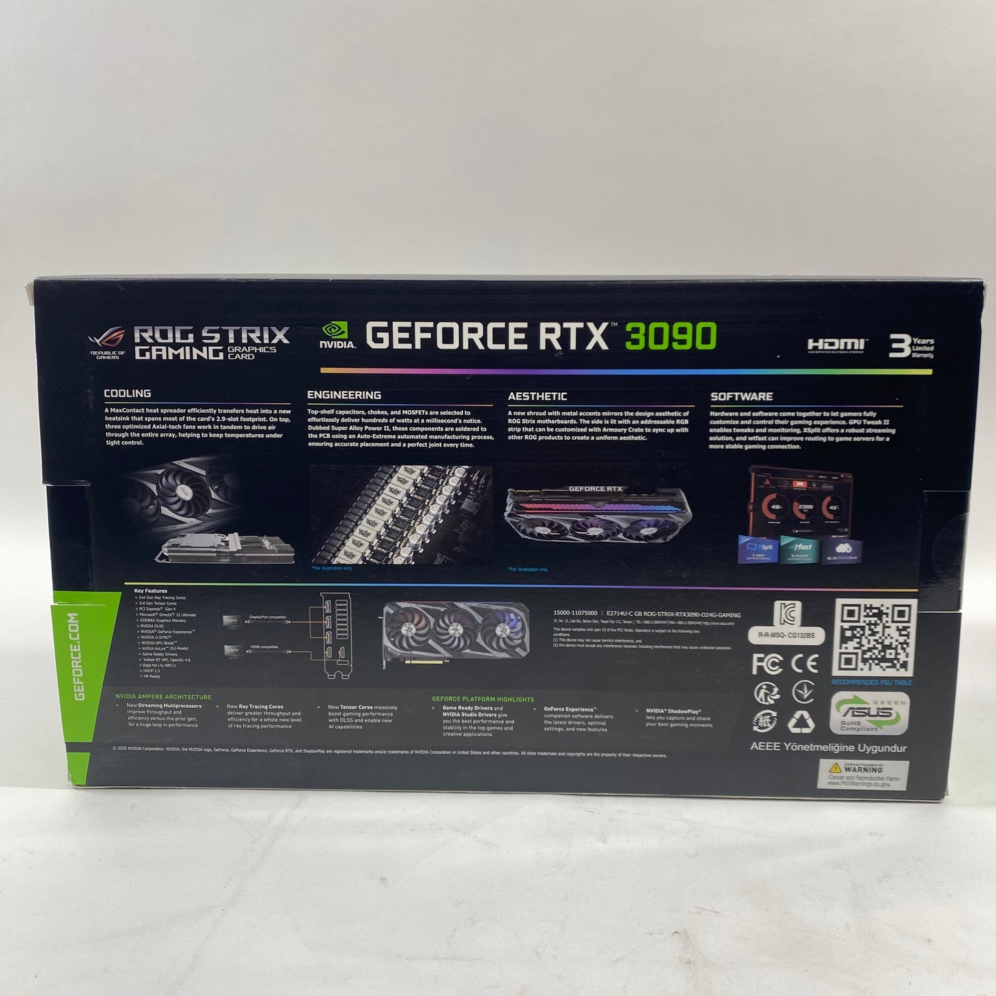 ASUS GeForce RTX 3090 24GB GDDR6X Graphics Card ROG-STRIX-RTX3090-O24G-GAMING