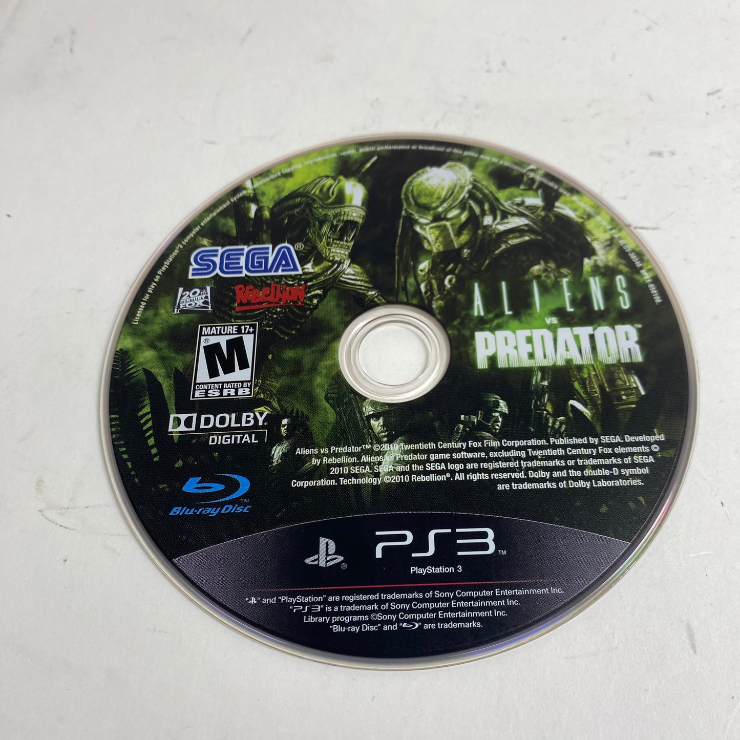Aliens vs. Predator (Sony PlayStation 3 PS3, 2010)
