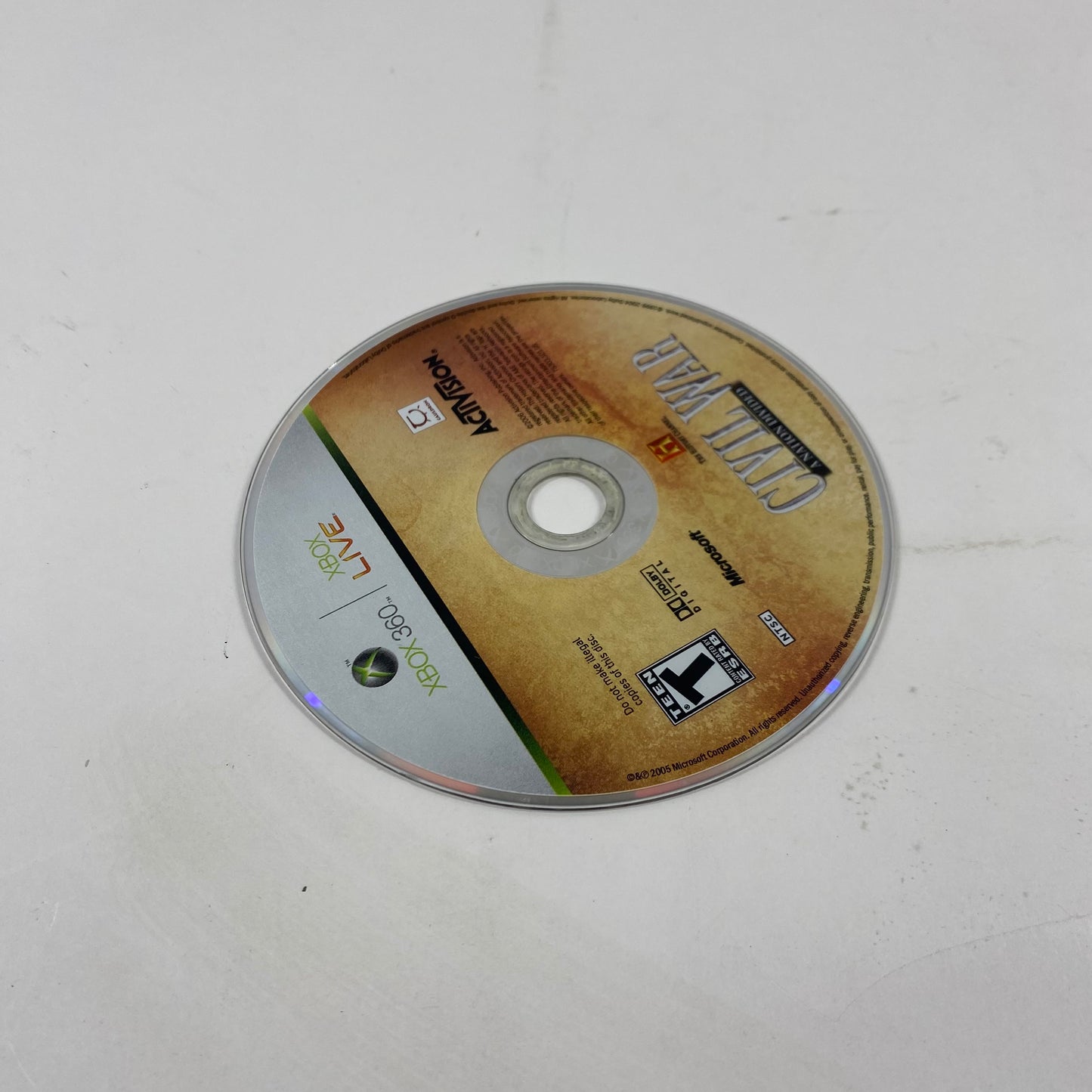 History Channel Civil War A Nation Divided (Microsoft Xbox 360, 2006)