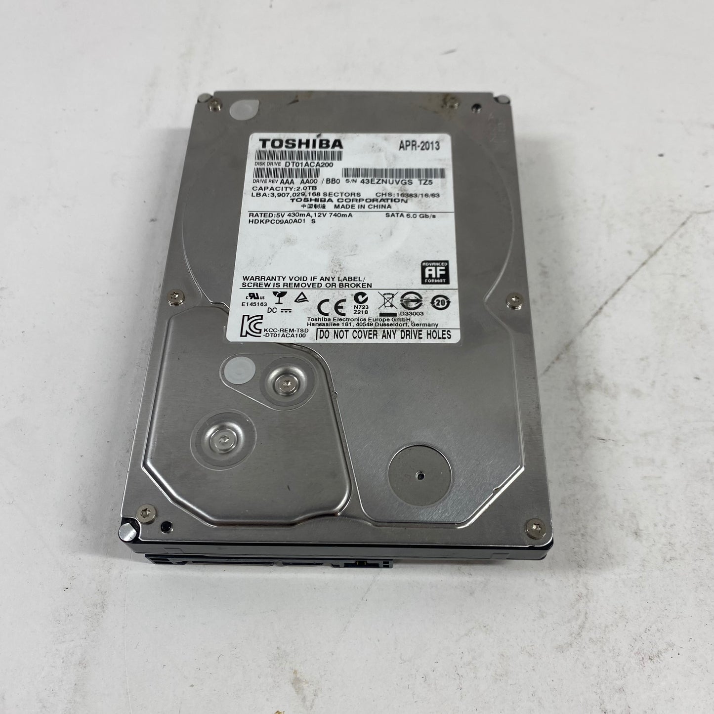 Toshiba 3.5" DT01ACA200 2TB SATA III 6Gbps HDD DT01ACA200