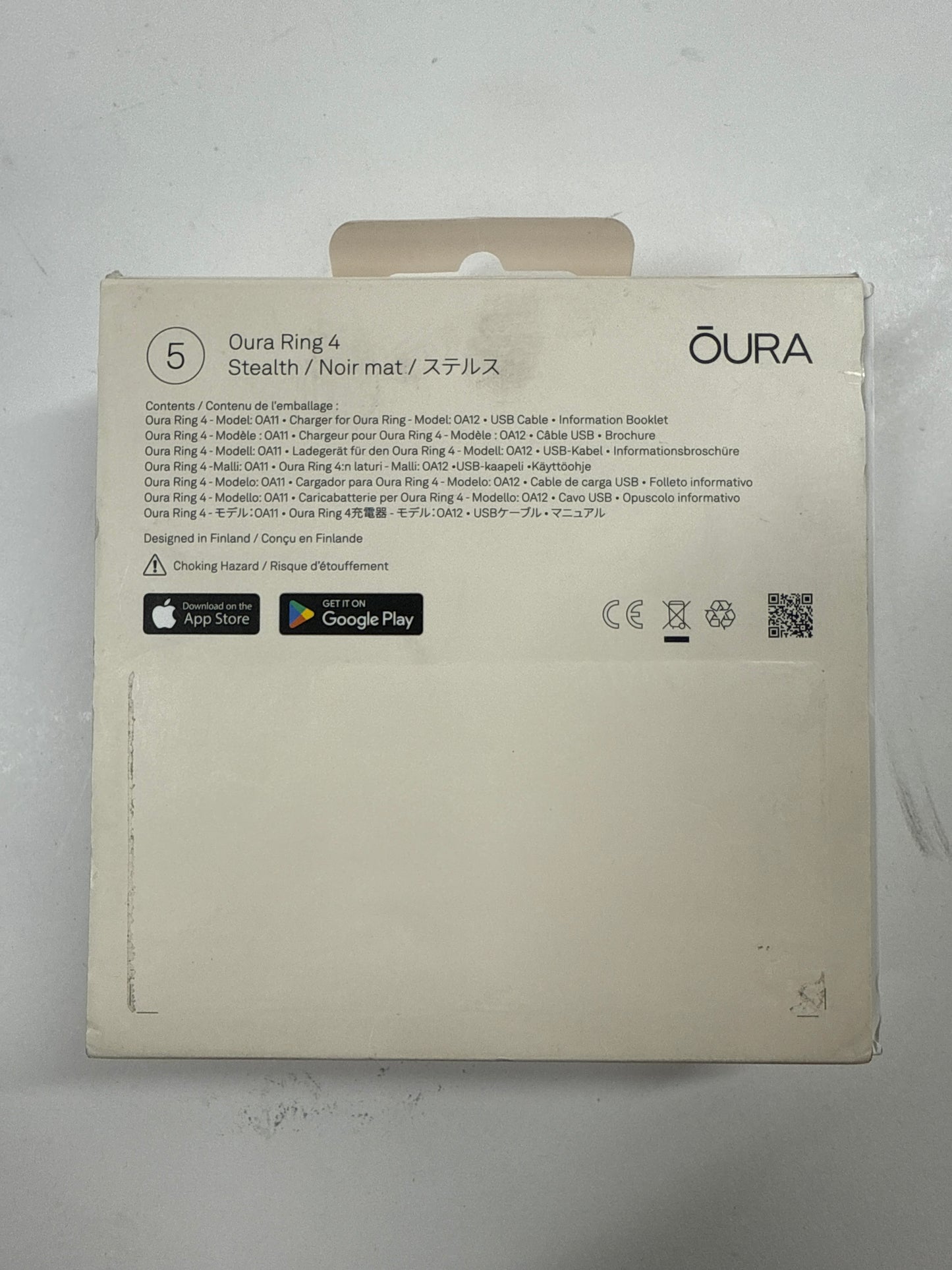 Oura Ring 4 Smart Ring Stealth Size 5
