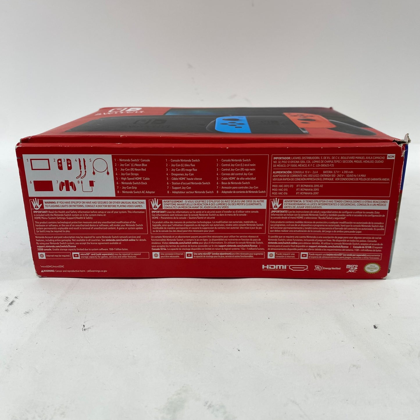 Nintendo Switch v2 32GB XKW70038961581 + Genuine Controller + Genuine Power Supply + Genuine Dock + Genuine Joy-Con Pair + Original Box