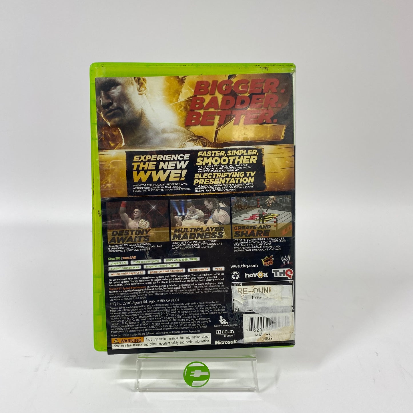 WWE '12 (Microsoft Xbox 360, 2011)