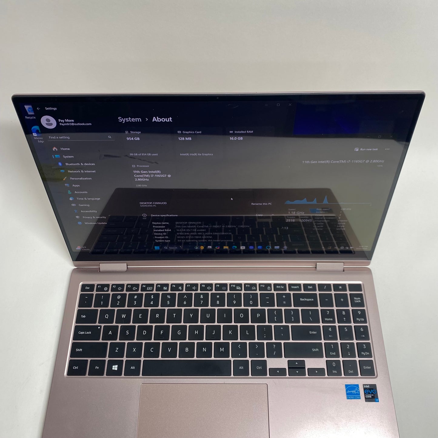 Samsung Galaxy Book Pro 360 NP950QDB i7-1165G7 2.8GHz 16GB RAM 1TB SSD READ INFO