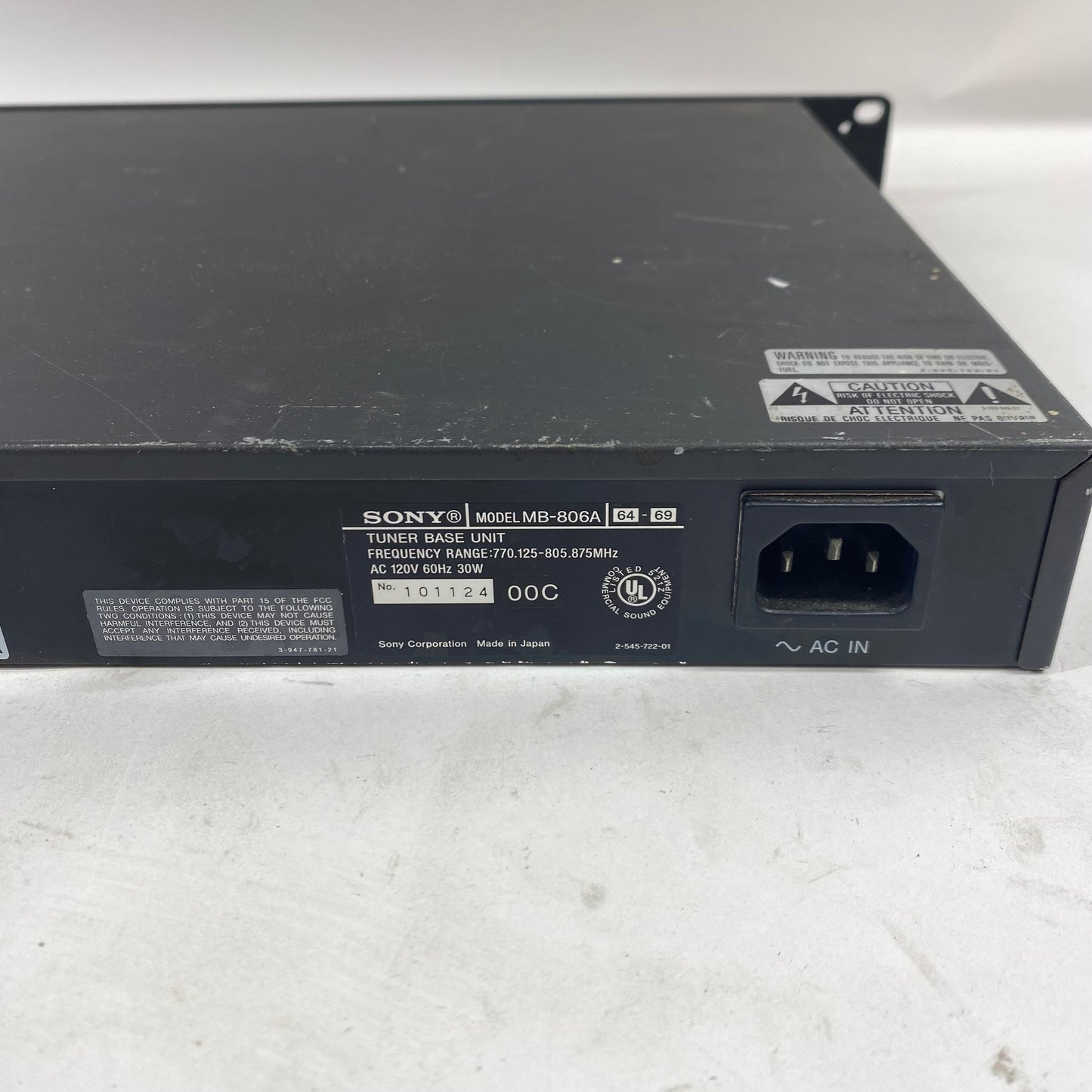 Sony Audio Tuner Base Unit MB-806A