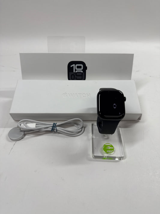 GPS Only Apple Watch Series 10 46MM Jet Black Aluminum Blk Sport Band MWWQ3LW/A