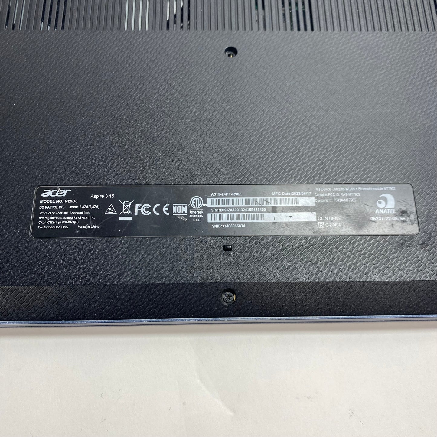 Acer Aspire A315-24PT 15.6" Ryzen 5 7520U 2.8GHz 8GB RAM 512GB SSD