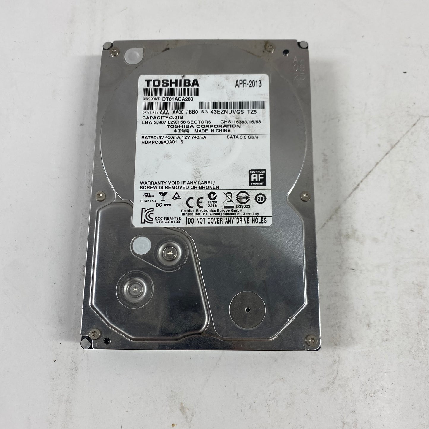 Toshiba 3.5" DT01ACA200 2TB SATA III 6Gbps HDD DT01ACA200