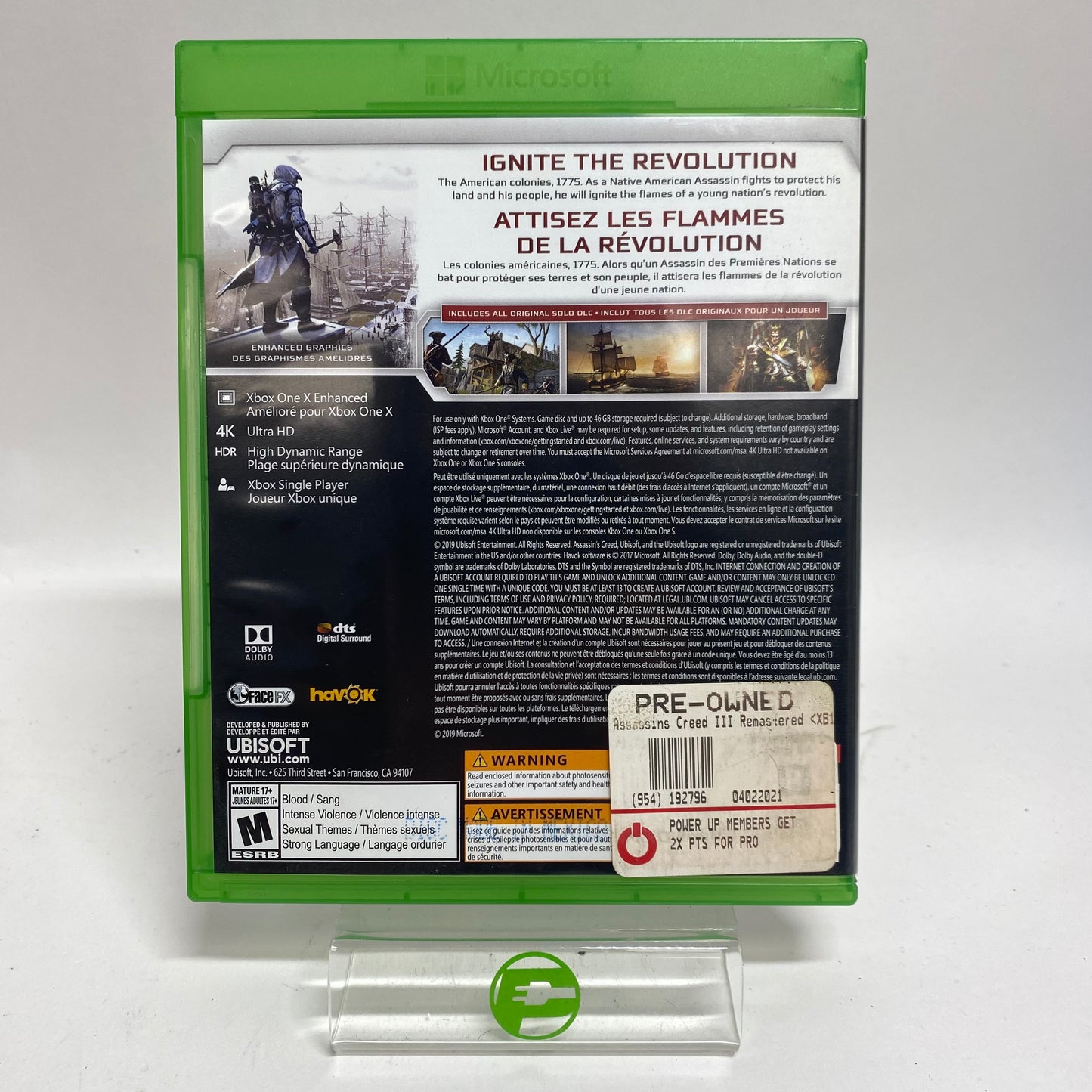 Assassin's Creed III Remastered (Microsoft Xbox One, 2019)