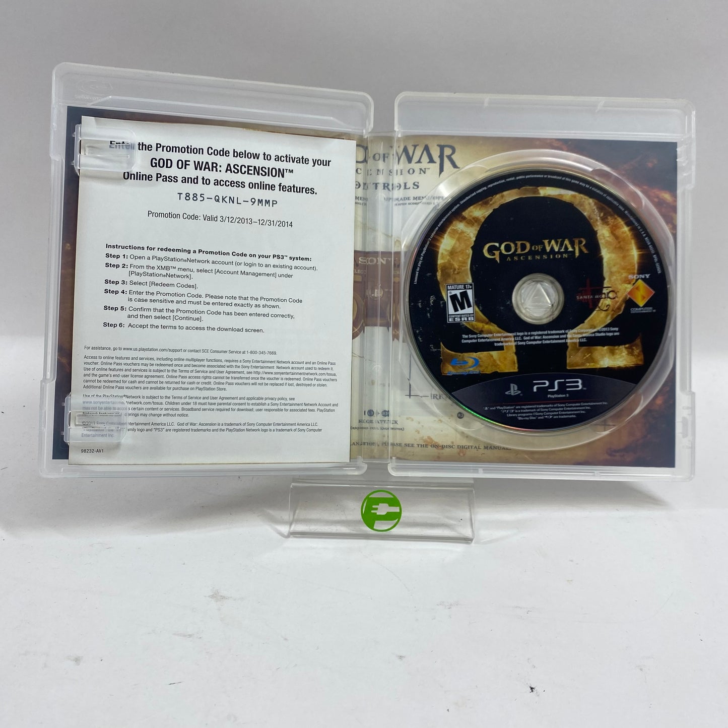 God of War Ascension (Sony PlayStation 3 PS3, 2013)