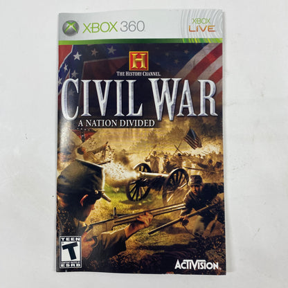 History Channel Civil War A Nation Divided (Microsoft Xbox 360, 2006)