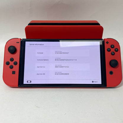 Nintendo Switch OLED Video Game Console HEG-001 Mario Red Edition + 128 GB MicroSD