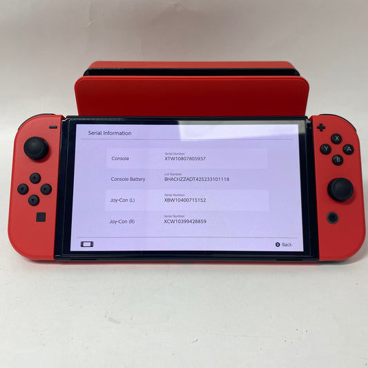 Nintendo Switch OLED Video Game Console HEG-001 Mario Red Edition + 128 GB MicroSD