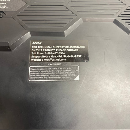 MSI Raider GE66 MS-1541 15.6" i7-10750H 2.6GHz 16GB RAM 1TB SSD GeForce RTX 2070