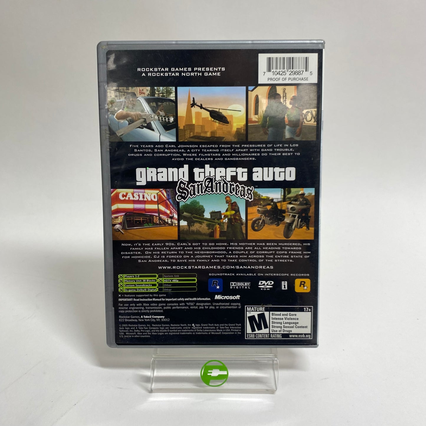 Grand Theft Auto San Andreas: Second Edition (Microsoft Xbox, 2005)