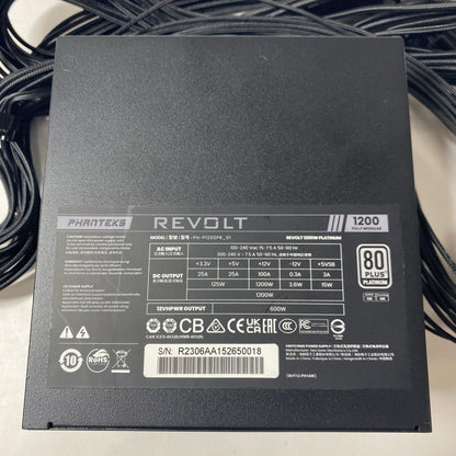 Phanteks Revolt 1200W Platinum PH-P1200PR-01 80 Plus Platinum 1200W 