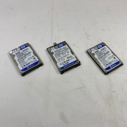 Lot of 3 Western Digital 2.5" WDBlue 320GB SATA III 6Gbps HDD WD3200BPVT-60JJ5T0