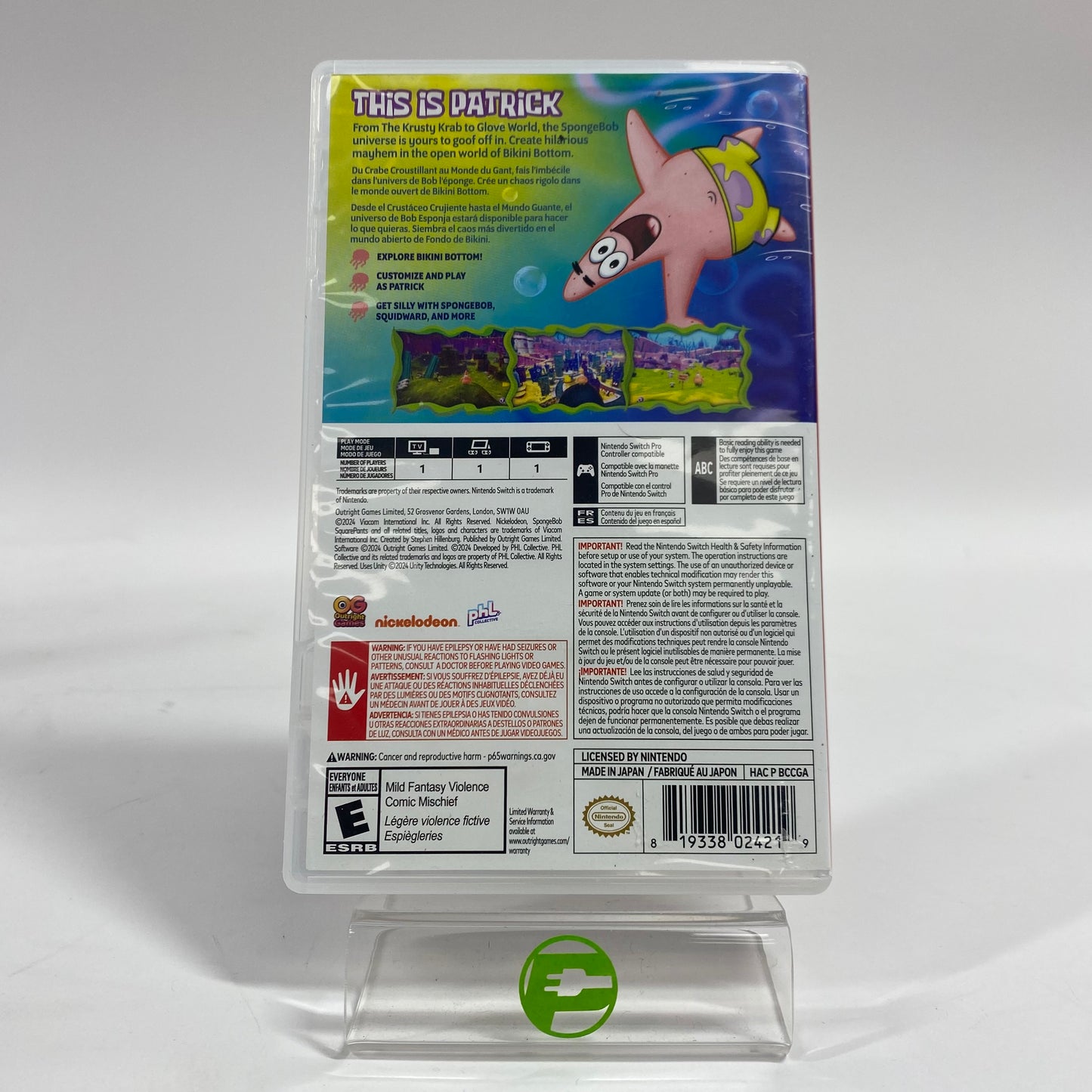 SpongeBob SquarePants: The Patrick Star Game (Nintendo Switch, 2024)