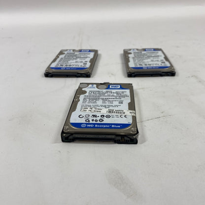 Lot of 3 Western Digital 2.5" WDBlue 320GB SATA III 6Gbps HDD WD3200BPVT-60JJ5T0