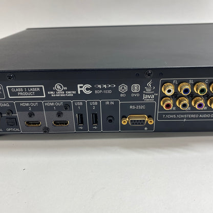 Oppo Blu-Ray Player with Remote and Cables Blu-Ray Player BDP-103D