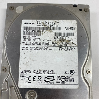 Hitachi 2.5" DeskStar 500GB SATA III 6Gbps HDD 0A35415BA28310C98