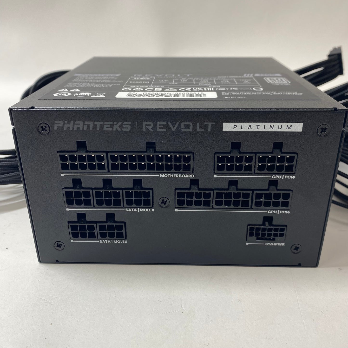 Phanteks Revolt 1200W Platinum PH-P1200PR-01 80 Plus Platinum 1200W 