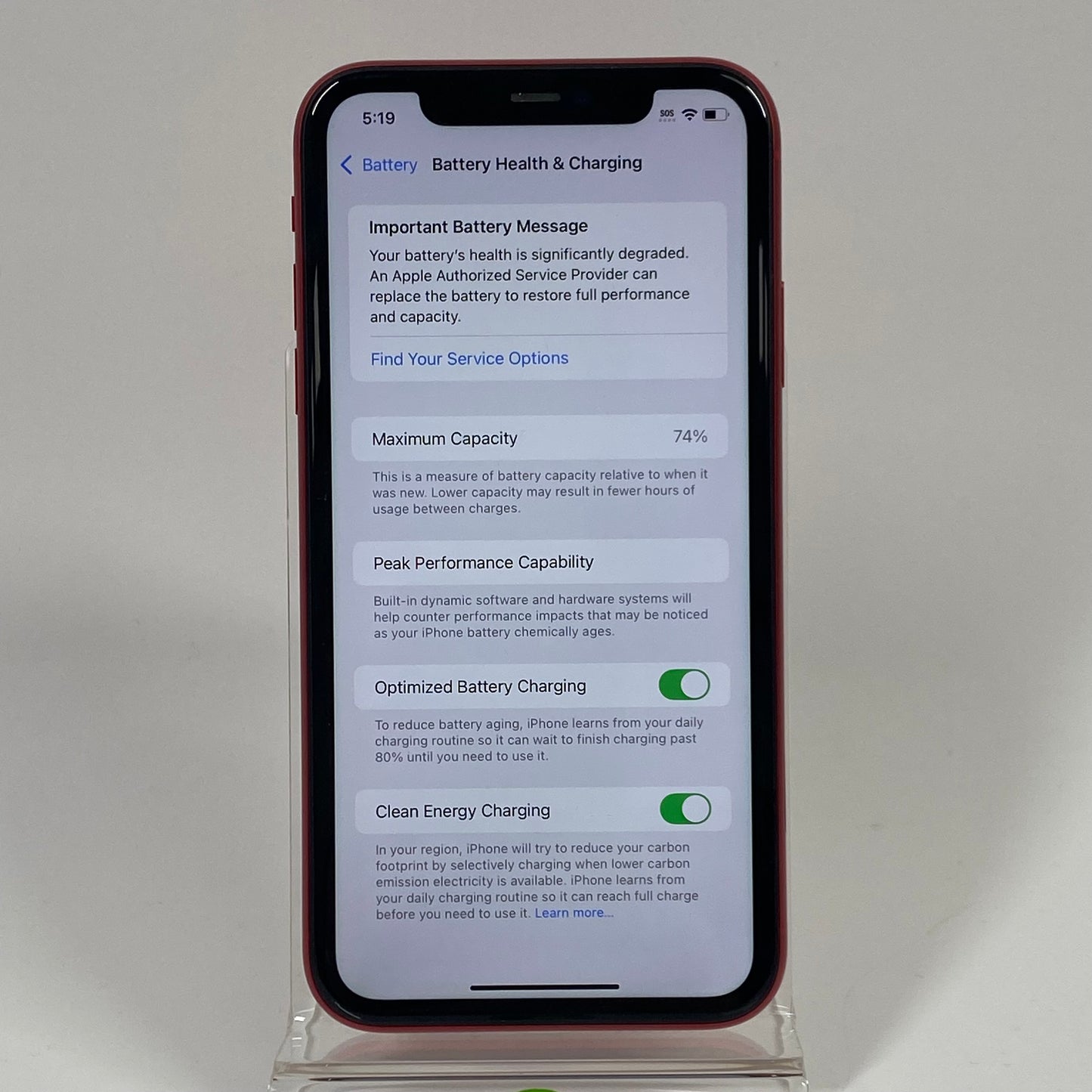 Unlocked Apple iPhone 11 64GB RED MWHV2LL/A