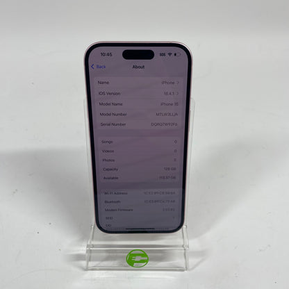 T-Mobile Apple iPhone 15 128GB PINK MTLW3LL/A