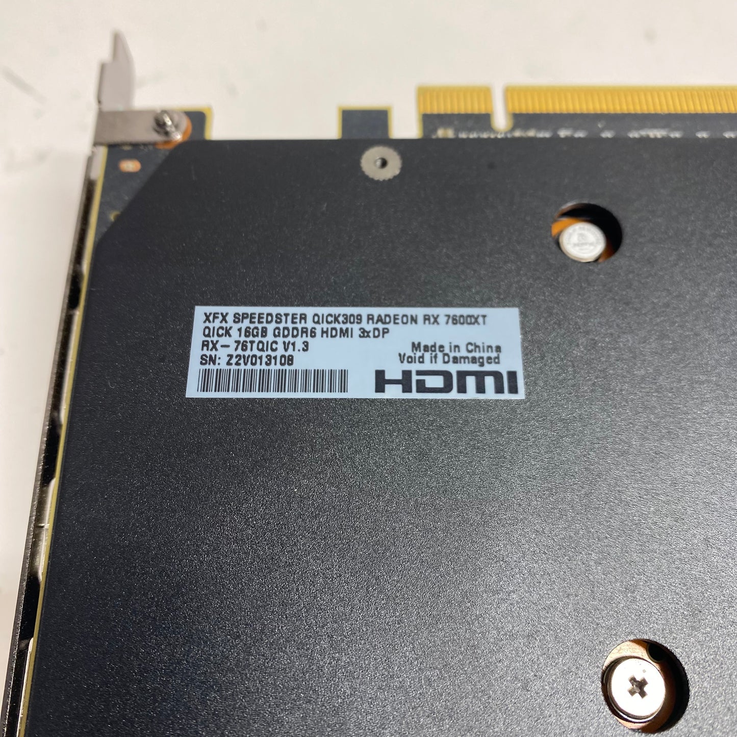 XFX RADEON RX 7600XT 16GB GDDR6 Graphics Card RX-76TQIC V1.3