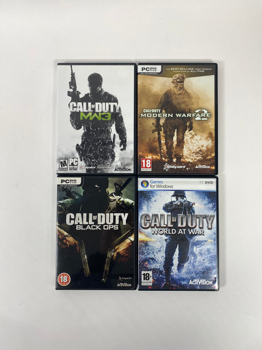 Lot of 4 PC Call of Duty Games WaW, MW2, MW3, Black Ops