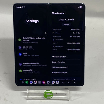 T-Mobile Samsung Galaxy Z Fold5 12GB RAM 256GB SM-F946U Icyblue